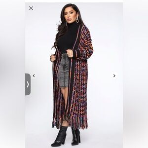 Fashion Nova Multicolor Knit Cardigan